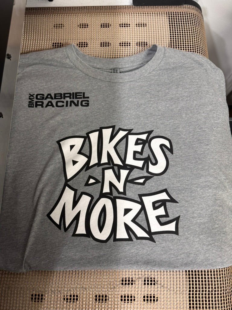Bikes N More black and white screen print