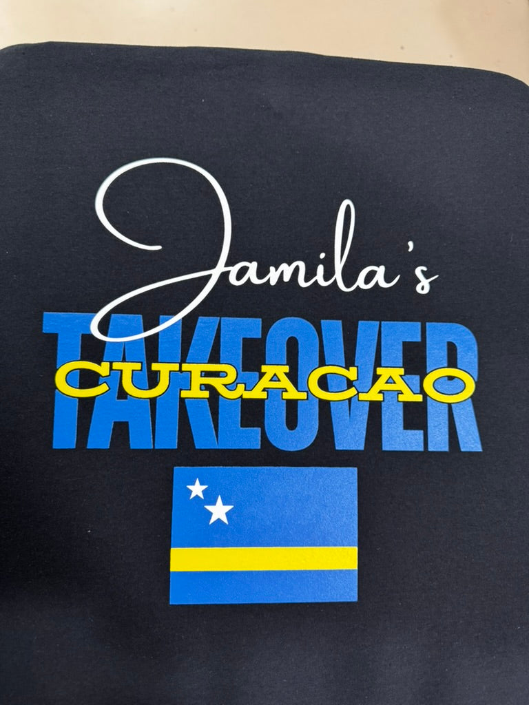 Jamila's Takeover Curacao multicolor screen print